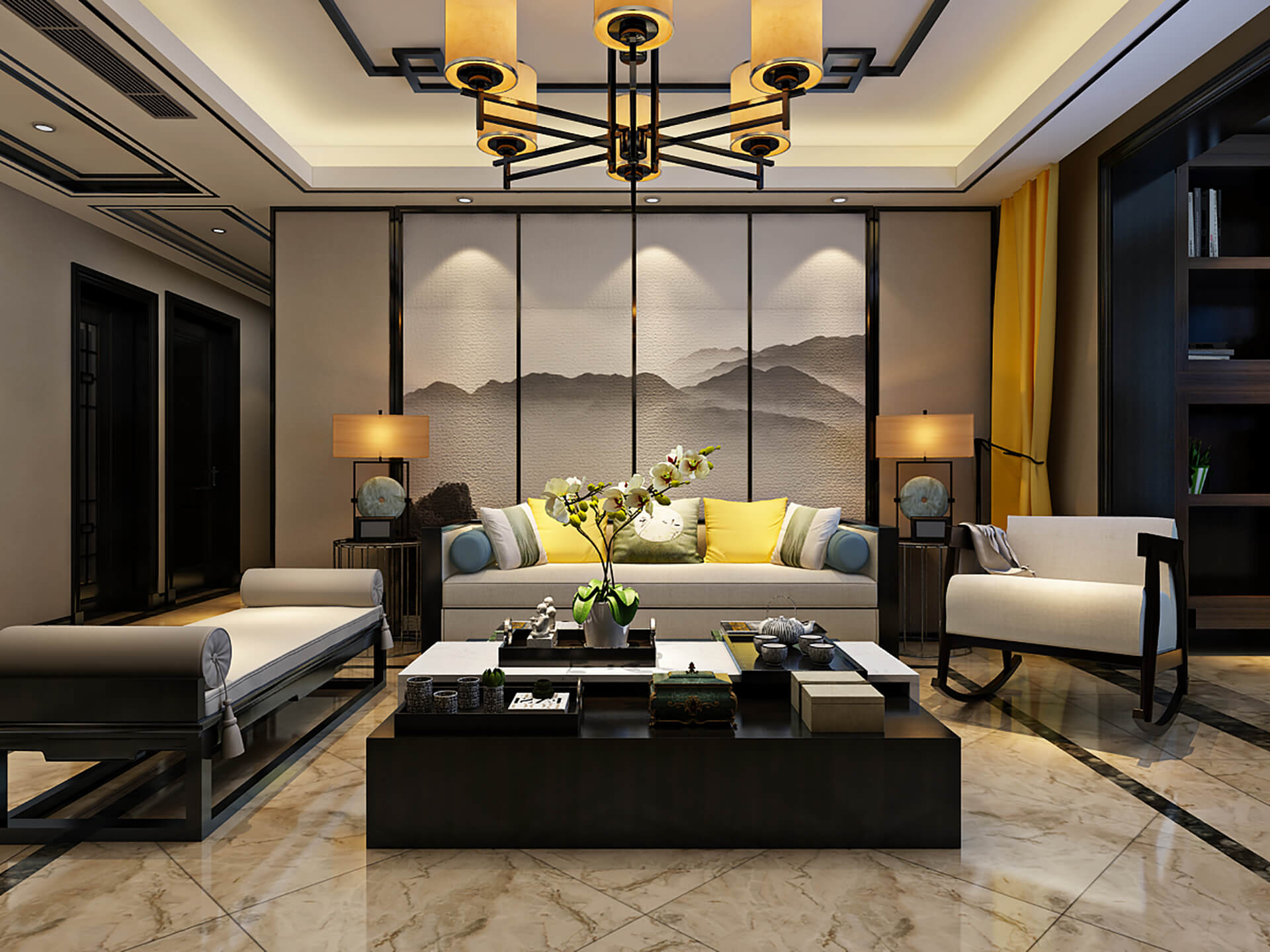 云星&middot;錢隆世家98㎡新中式風格案例