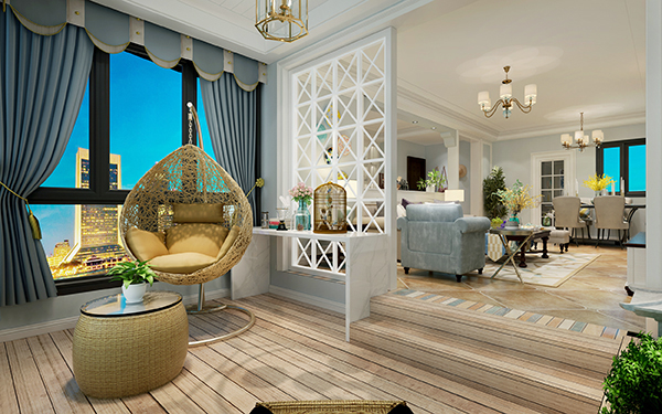 金悅瀾灣123m&sup2;美式田園風格案例