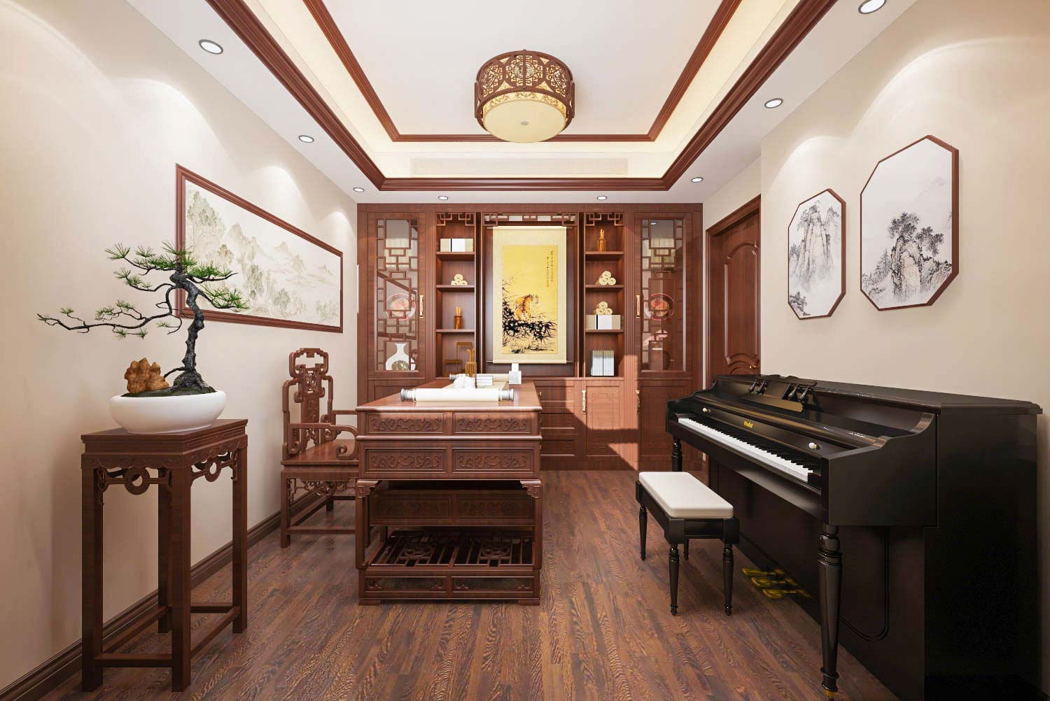 天譽花園121m&sup2;中式風格設計案例