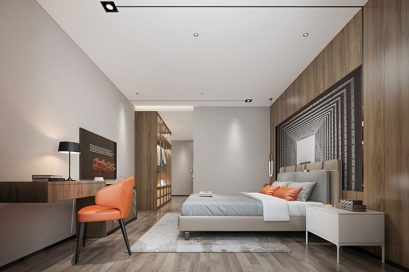 華潤二十四城123m&sup2;現代輕奢風格案例