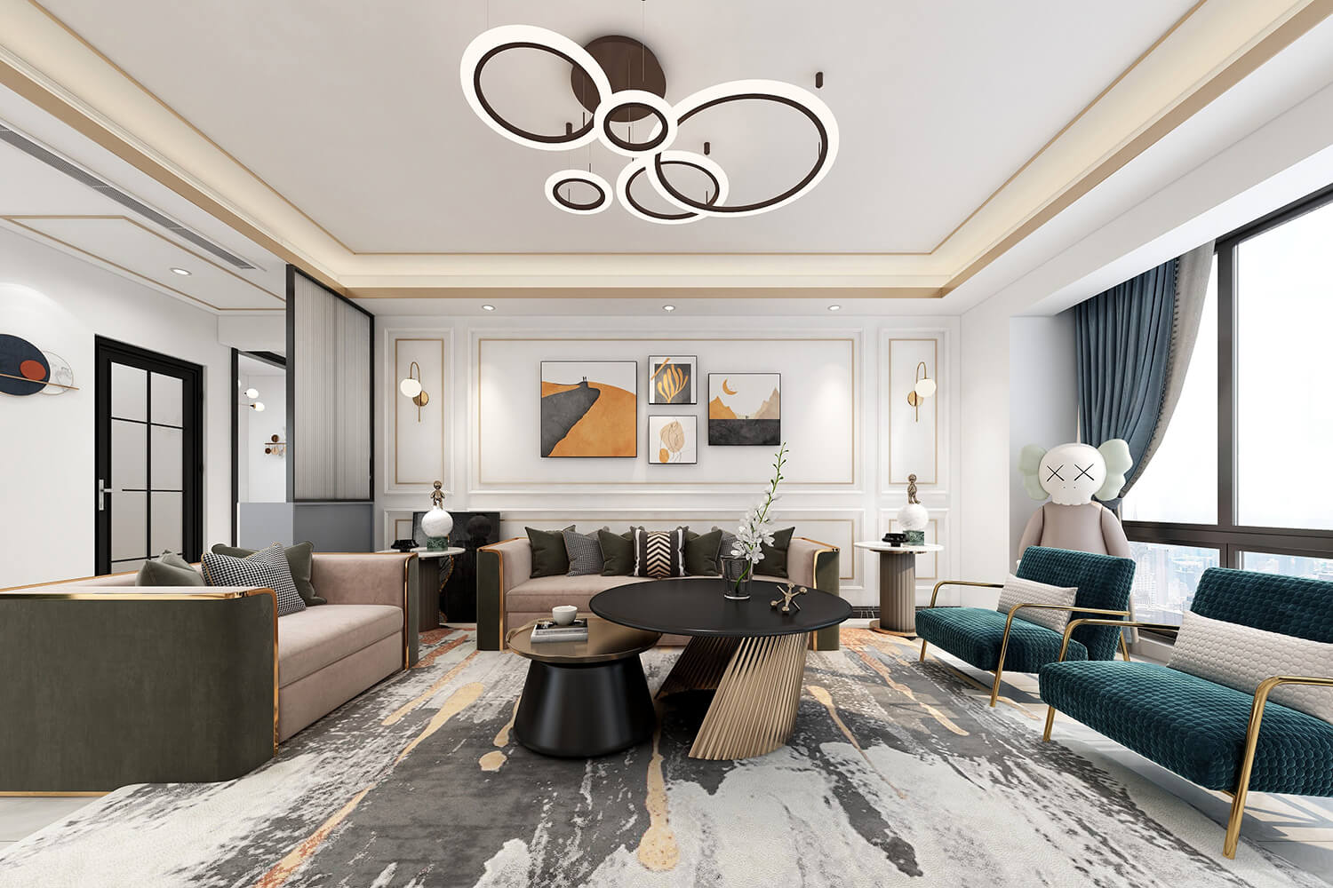 常青藤118m&sup2;輕奢風格案例