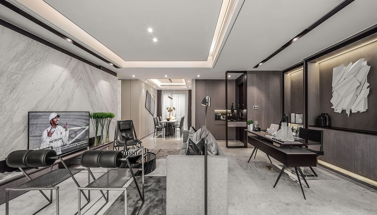 天譽(yù)城120m&sup2;現(xiàn)代簡(jiǎn)約風(fēng)格案例