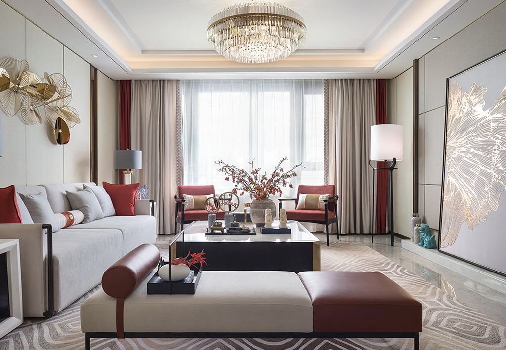 龍域香醍半島120m&sup2;新中式風格案例